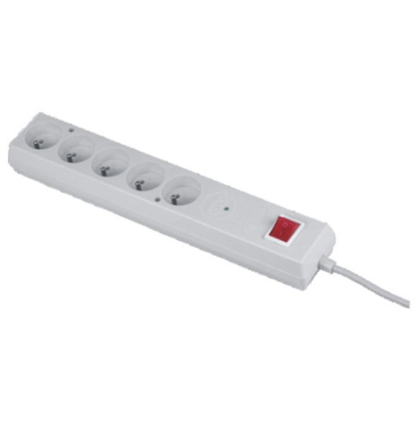 PS-5P/3M--Listwa przeciwprzepięciowa z wyłącznikiem, 3m.