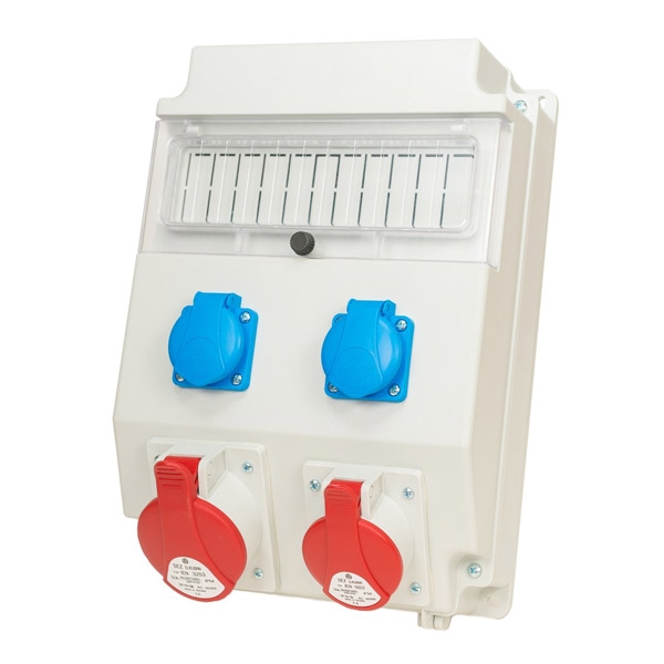 ROS 11/X-21.2 A--Rozdzielnica gniazdowa SEZ ROS 11. 11 modułów. Okienko. Możliwość rozbudowy o dodatkowe akcesoria.