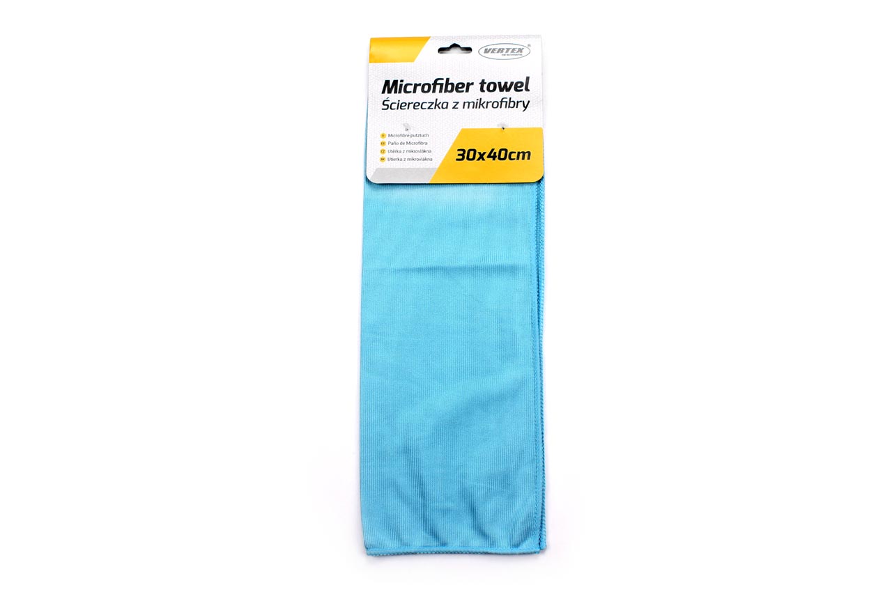 AMI-01747--71246 Ściereczka do szyb z mikrofibry 30x40cm Cwash-03Opis produktu:Microfiber cleaning towel cloth to clean windows 30x40 cm(280G/SQ.M)