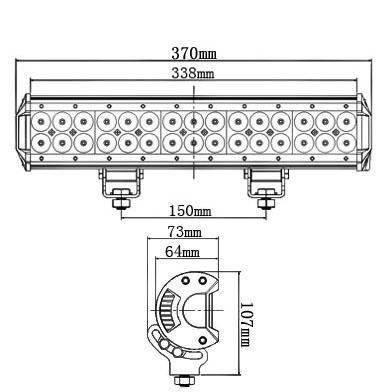 1923--Panel świetlny NOXON BAR CREE 90W D30NOXON BAR CREE 90W D30 - panel świetlny LED, 90W, ilość diod: 30x3W CREE, napięcie 9V-32V, kąt świecenia ,30o, IP67, CERTYFIKAT CE, żywotność 50000H, temperatura pracy od -40oC do +85oC, temp. barwy 6500K. Wymiary