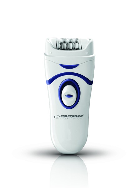 ESP-EBD002B--EBD002B Depilator Copacabana biało- niebieski EsperanzaDepilator Esperanza COPACABANA to doskonałe urządzenie zaprojektowane specjalnie dla Ciebie. Zasilane bateriami sprawdzi się zar&amp;oacute;wno w codziennej pielęgnacji w domu jak i na wyjeźd