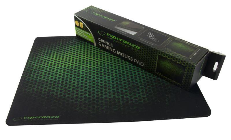 ESP-EA146G--EA146G Podkładka pod mysz Gaming Grunge XXL EsperanzaWysokiej jakości, nowoczesna, trwała podkładka pod mysz przeznaczona dla graczy. Kompatybilna z myszkami laserowymi i optycznymi. Odpowiednie ułożenie wł&amp;oacute;kien w tkaninie zapewnia duż