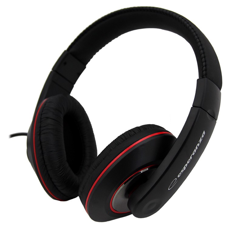 ESP-EH121--EH121 Słuchawki Audio Hip-Hop 5m EsperanzaStereofoniczne słuchawki z płynną regulacją głośności. Pałąk nagłowny z obustronną regulacją wielkości, został wyłożony na całej długości miękkim materiałem. Poduszki uszne wyścielone miłym w dotyku materiałe