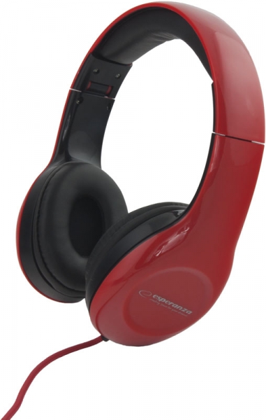 ESP-EH138R--EH138R Słuchawki Audio Soul czerwone EsperanzaWysokiej jakości klasyczne słuchawki stereofoniczne z płynną regulacją głośności. Pałąk nagłowny został wyłożony miękką pianką. Posiada obustronną regulację długości, dzieki czemu idelanie dopasowuje się 