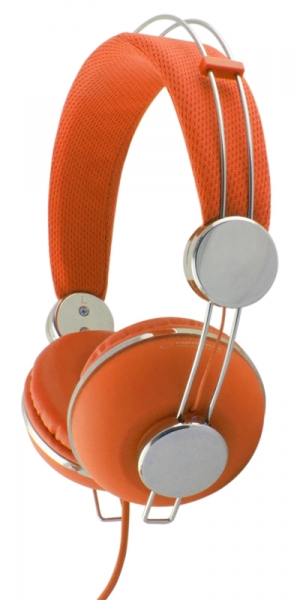 ESP-EH149O--EH149O Słuchawki Audio Macau pomarańczowe EsperanzaWysokiej jakości klasyczne słuchawki stereofoniczne z płynną regulacją głośności. Pałąk nagłowny został wyłożony miękką pianką i posiada obustronną regulację długości, dzieki czemu idelanie dopasowuj