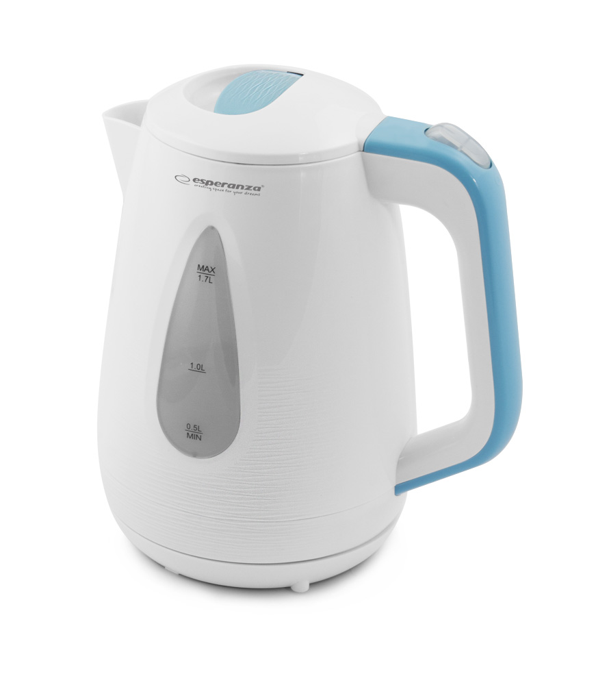 ESP-EKK019--EKK019 Czajnik elektryczny 1.7 L Mississipi EsperanzaBezprzewodowy czajnik elektryczny o klasycznym, ergonomicznym kształcie pasujący do każdego wnętrza i wystroju kuchni. Wykonany z wysokiej jakości żaroodpornego tworzywa. Posiada wbudowaną płytę gr
