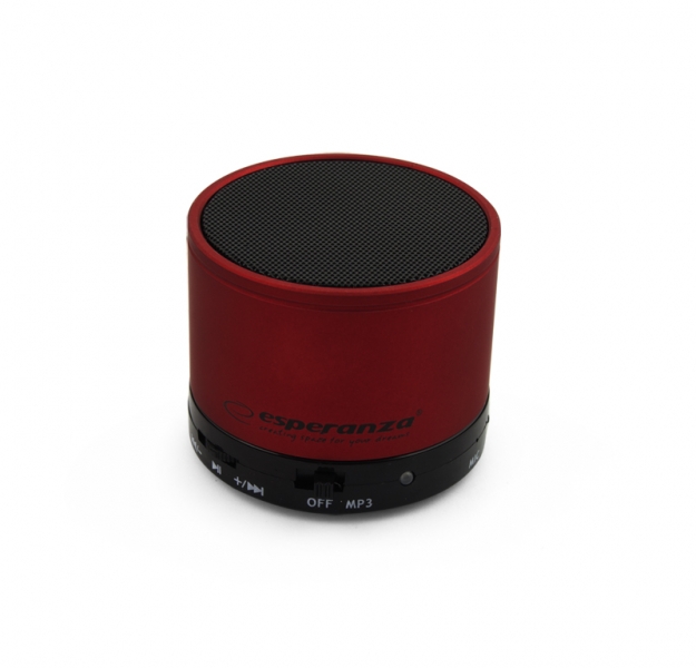 ESP-EP115C--EP115C Głośnik Bluetooth FM Ritmo bordowy EsperanzaMały, lekki, przenośny głośnik Bluetooth. Przeznaczony do odtwarzania muzyki ze wszystkich urządzeń posiadających funkcję Bluetooth oraz plik&amp;oacute;w MP3 nagranych na karcie TF (microSD). Po