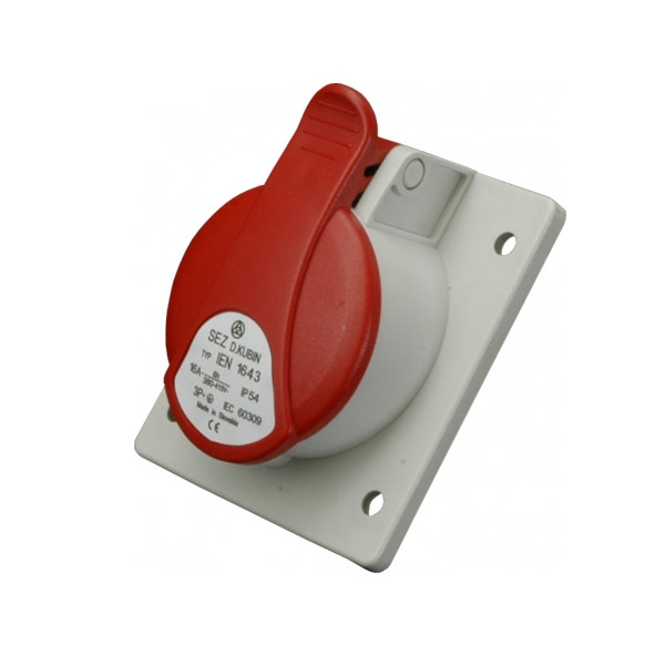 GTPN 1653--Gniazdo siłowe tablicowe z puszką podtynkową. 5 pól.