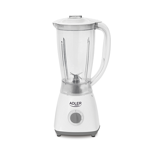 AD 4057--Potężny blender, zdolny do szybkiego miksowania produktów spożywczych. Silnik DC gwarantuje cichą pracę mimo mocy 450W. Niezwykle trwały dzięki ostrzom wykonanym ze stali szlachetnej i wytrzymałego dzbanka. Wyposażony w funkcję PULSE i dzbanek o poje