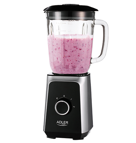 AD 4076--Blender kielichowy AD 4076 o mocy 1000W to wydajne urządzenie do szybkiego rozdrabniania i mieszania produktów spożywczych. Posiada 2 poziomy prędkości, umożliwiające blendowanie z różną intensywnością. Dodatkowo dostępna jest funkcja Pulse, która cz