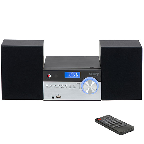 CR 1173--Wieża HiFi CR1173 to nowoczesny sprzęt stereofoniczny z dwoma głośnikami o RMS 28W. Daje mozliwość odtwarzania muzyki z pamięci flash podłączanej przez port USB, a także z innych urządzeń, dzięki wejściu AUX oraz bluetooth. Z tego względu najczściej 