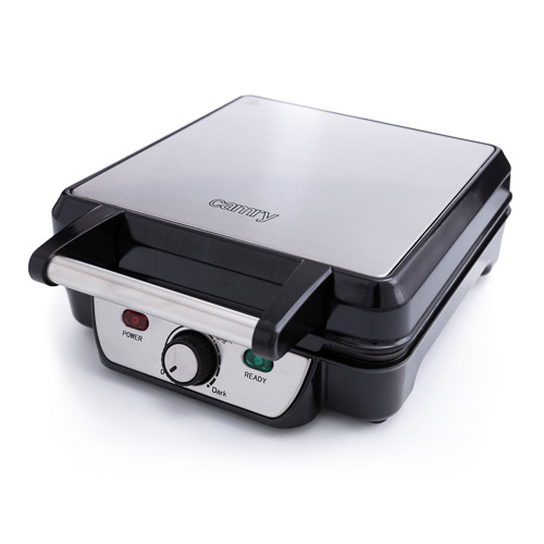 CR 3025--Elegancka gofrownica o dużej mocy 1500 W z termostatem. Doskonała do przygotowywania chrupiących gofrów. Jednocześnie wypieka 4 gofry. Zaopatrzona jest w płyty grzewcze pokryte powłoką zabezpieczającą przed przywieraniem, co ułatwia czyszczenie. Wygo