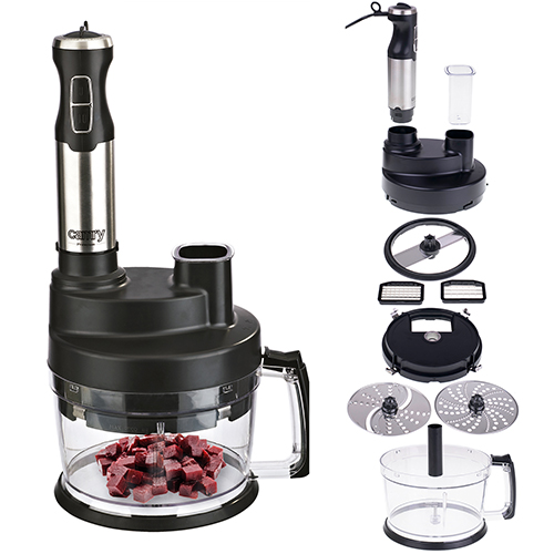 CR 4623--Blender wielofunkcyjny CR4623 to wielofunkcyjne urządzenie pomocne w każdej kuchni. Dzięki dużej mocy 1600W  oraz licznym akcesoriom blender sprawdzi się podczas blendowania sosów, kremów, majonezów, zupek dla dzieci, ciasta naleśnikowego. Ponadto tr
