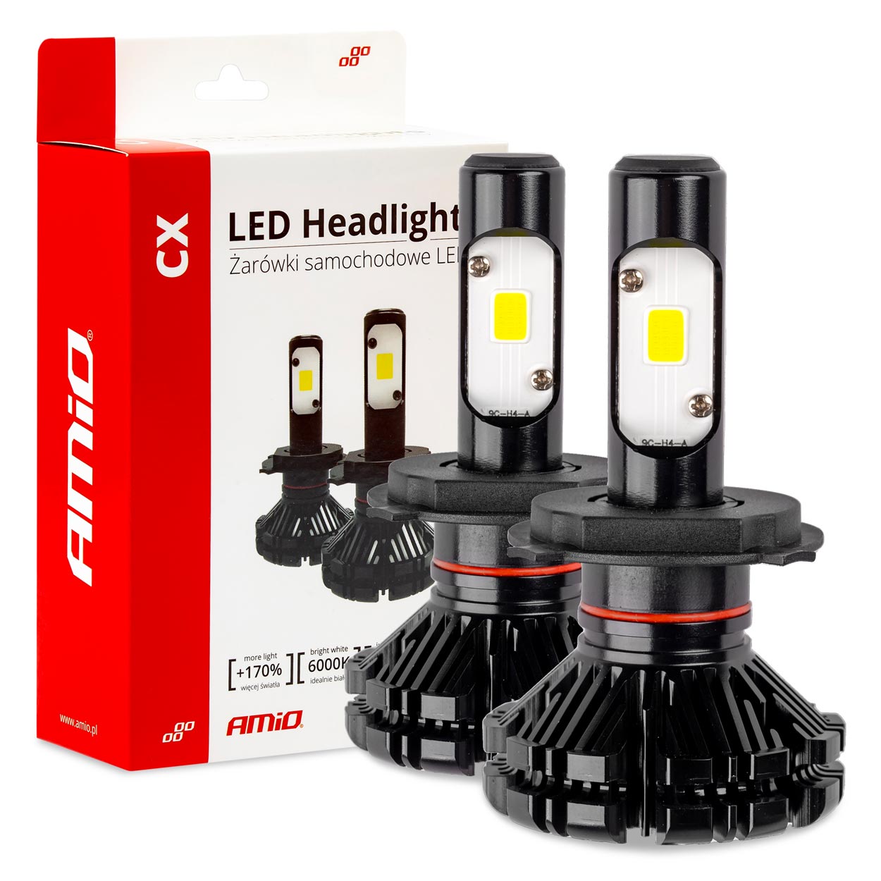 AMI-01073--OPIS PRODUKTU Przedstawiamy najnowszy zestaw LED HEADLIGHT CX series! Seria CX wyróżnia się bardzo atrakcyjną ceną, pasywnym układem chłodzenia, wbudowaną przetwornica, niewielkimi rozmiarami oraz wyjątkową bezawaryjnością . Zmień już dzisiaj swoją j