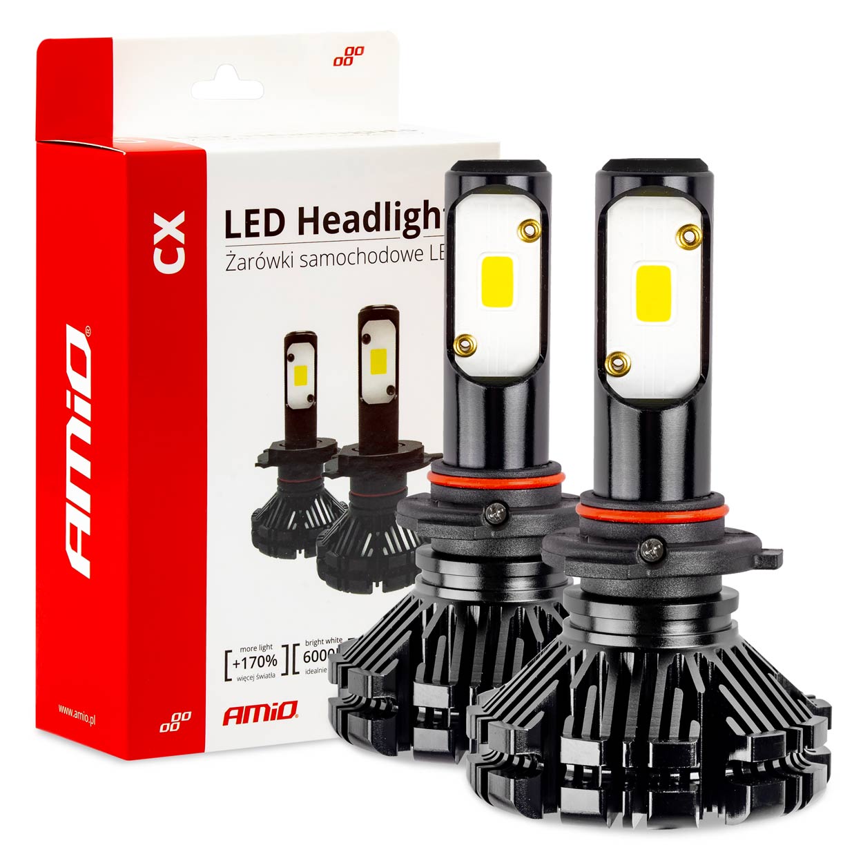 AMI-01078--OPIS PRODUKTU Przedstawiamy najnowszy zestaw LED HEADLIGHT CX series! Seria CX wyróżnia się bardzo atrakcyjną ceną, pasywnym układem chłodzenia, wbudowaną przetwornica, niewielkimi rozmiarami oraz wyjątkową bezawaryjnością . Zmień już dzisiaj swoją j