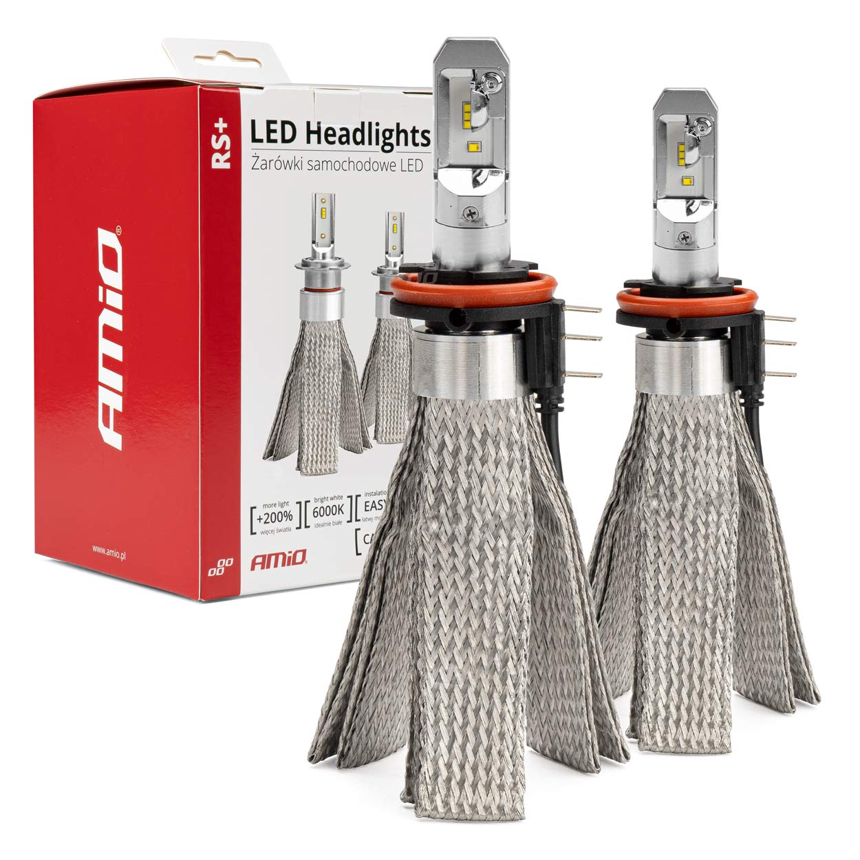 AMI-01080--Najnowszy model RS+ charakteryzuje się bardzo wysoką jakością wykonania przede wszystkim dzięki zastosowaniu diod Philips Lumileds Z ES. Posiada wbudowany adapter rotacyjny dzięki któremu można w dowolny sposób skierować światło na elementy reflektor