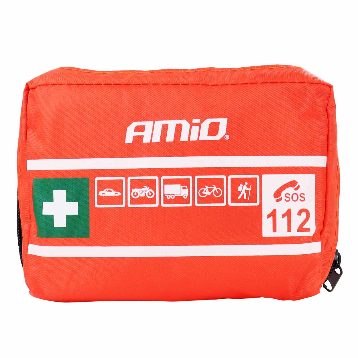 AMI-01693--Apteczka pierwszej pomocy MINI B W skład zestawu wchodzi Plaster na szpulce 5m x 2,5cm 1 szt. Bandaż z kompresem 8 x 10cm 2 szt. Rękawiczki winylowe 4szt. (2 pary) Chusta opatrunkowa 60 x 80cm 1 opak. Instrukcja udzielania pierwszej pomocy Plaster z 