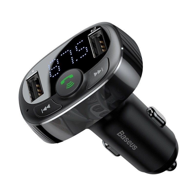 AMI-BAS28828--Wielofunkcyjny transmiter FM Transmiter FM jest wielofunkcyjnym urządzeniem. Zastosowana technologia bluetooth umożliwia bezprzewodowe połączenie 2 telefonów jednocześnie oraz odtwarzanie muzyki. Wystarczy połączyć telefon z transmiterem, a następnie