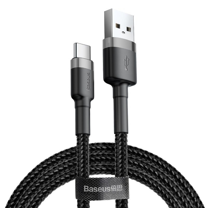 AMI-BAS29634--Kabel Baseus z serii Cafule Baseus Cafule to wysokiej jakości kabel USB - USB Typu C, przeznaczony do transmisji danych oraz ładowania urządzeń. Dzięki wzmocnionej konstrukcji posiada podwyższoną odporność na łamanie (dodatkowa ochrona na kablu przy 