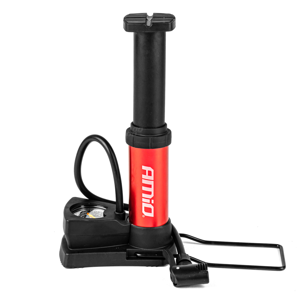 AMI-02147--Solidna mini pompka nożna o maksymalnym ciśnieniu 11 BAR / 160 PSI . Prosta w użyciu a dzięki niewielkiemu rozmiarowi łatwa do przeworzenia i przechowywania. Posiada podwójną uniwersalną głowicę do wentyli samochodowych i rowerowych. Dodatkowo w zest