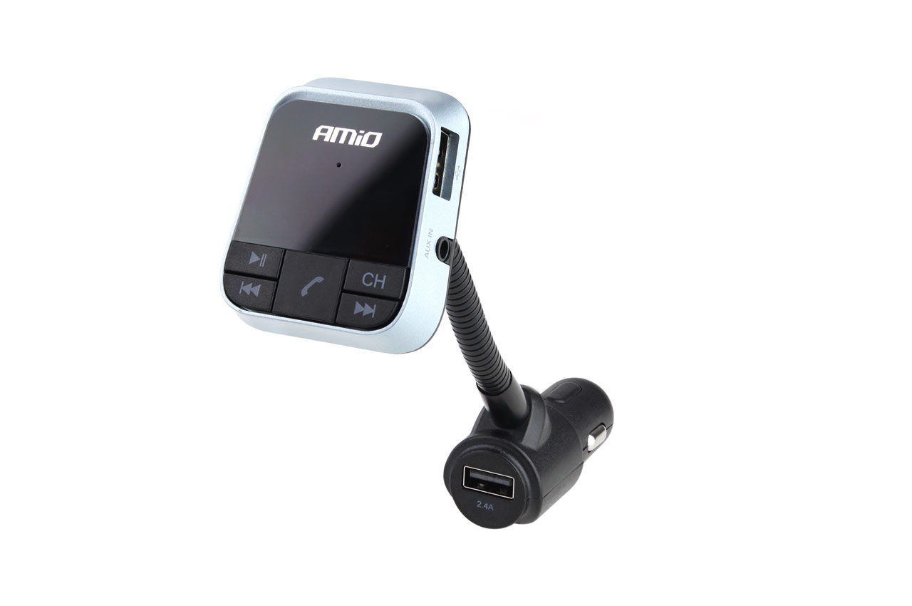 AMI-02250--WŁAŚCIWOŚCI: bezprzewodowo transmituje połączenia telefoniczne i muzykę do radia FM w samochodzie najnowsza wersja Bluetooth 5.0 zapewnia wysoką jakość połączenia oraz daleki zasięg posiada wbudowane zabezpieczenia przeciwko przeładowaniu i przegrzan