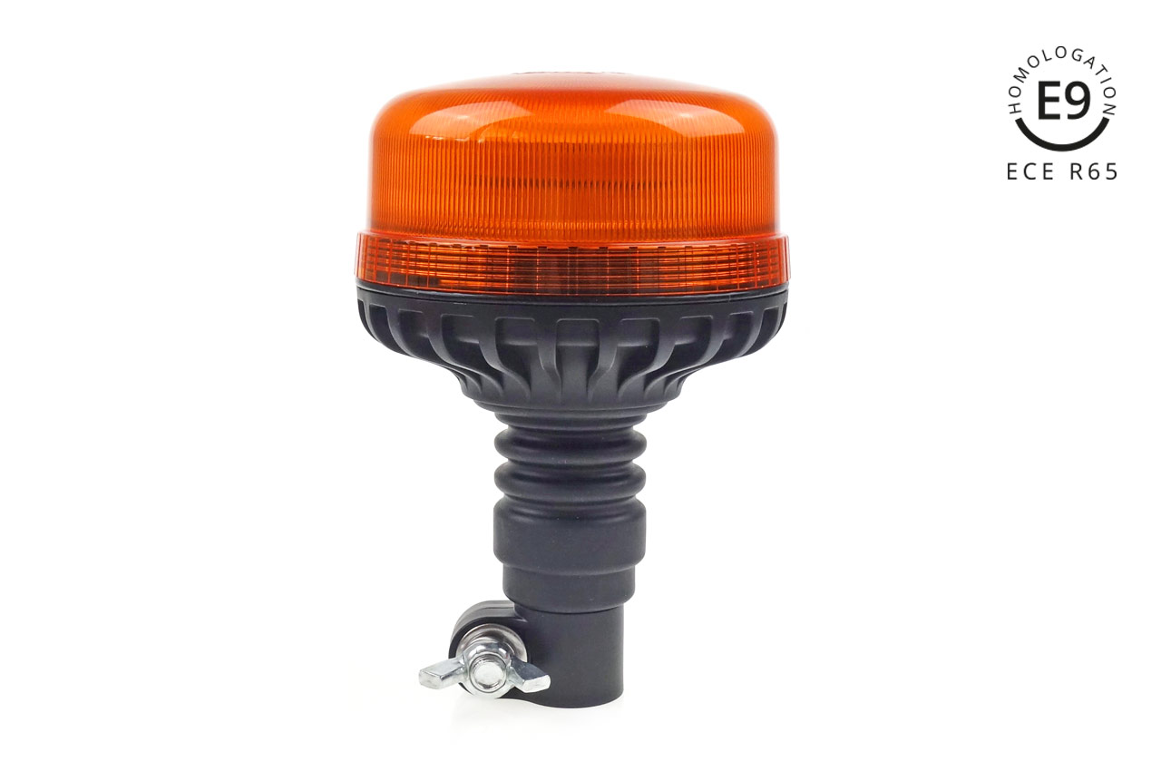 AMI-02293--Specyfikacja Techniczna: - Homologacja ECE R65, ECE R10 - 36 Super jasnych diod LED - ECE R65 120 mrugnięć na minutę - Temperatura pracy: -30°C do +50°C - Napięcie stałe: 12-24V - Stopień ochrony IP56 - Podłączenie przez elastyczny wspornik