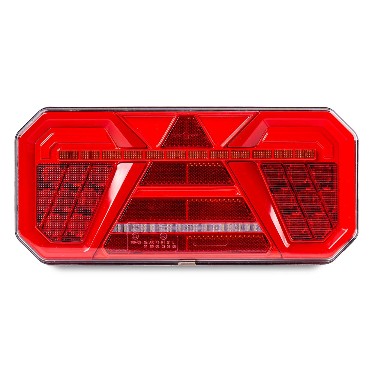 AMI-02368--To nowoczesna diodowa lampa zespolona tylna o charakterystycznym kształcie światła pozycyjnego i dynamicznym kierunkowskazie. Led?owe moduły światła pozycyjnego wykonane są ze specjalnego tworzywa dzięki któremu nie widać poszczególnych punktów świet