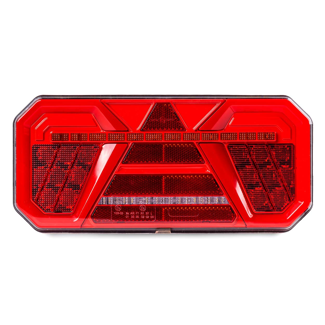 AMI-02369--To nowoczesna diodowa lampa zespolona tylna o charakterystycznym kształcie światła pozycyjnego i dynamicznym kierunkowskazie. Led?owe moduły światła pozycyjnego wykonane są ze specjalnego tworzywa dzięki któremu nie widać poszczególnych punktów świet