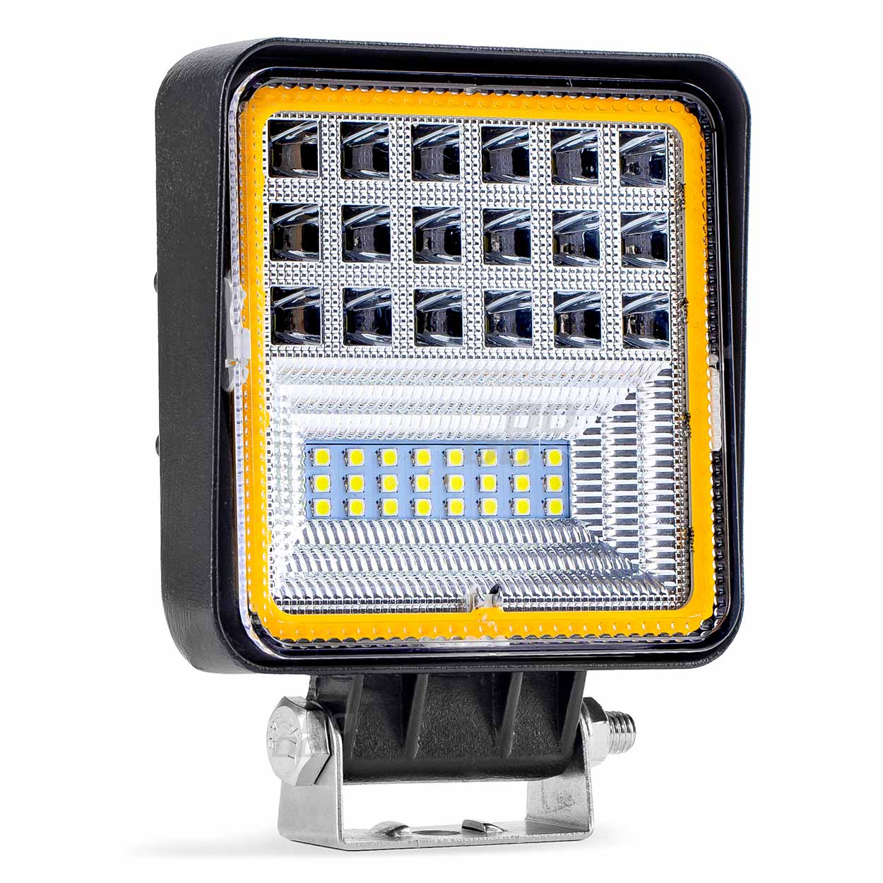 AMI-02426--2 funkcje podświetlenia 3 kable, Kolor kabli: Czarny, czerwony i żółty Napięcie: 9-36 V Lumeny: 3360 lm LED kolor: biały LED ilosć: 42 led 3030 Temperatura światla: 6000-6500K Rozmiar: 110x110 mm