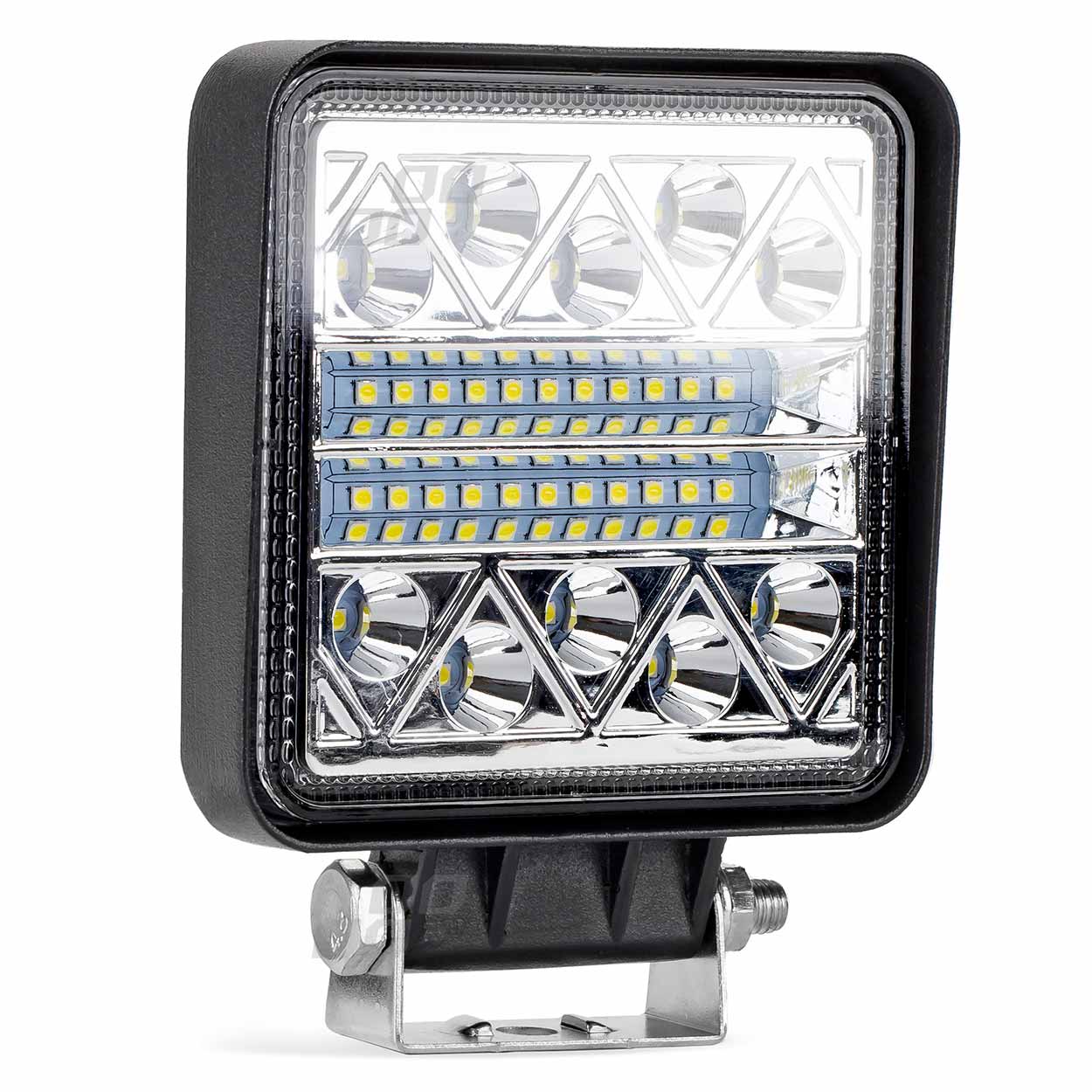 AMI-02429--1 funkcja podświetlenia 2 kable, Kolor kabli: Czarny i czerwony Napięcie: 9-36 V Lumeny: 2080 lm LED kolor: biały LED ilosć: 26 led 3030 Temperatura światla: 6000-6500K Rozmiar: 110x110 mm