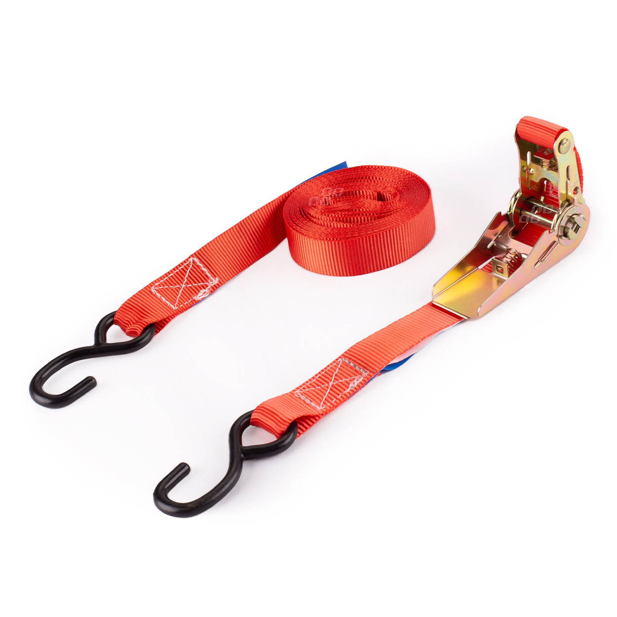 AMI-02873--Pas transportowy dwuczęściowy z hakami i napinaczem 5m 500kg Pas transportowy do pracy i prywatnie. Wytrzymały, zgodny z normą europejską EN12195-2 oraz GS TUV. Dzięki pasom transportowym zabezpieczysz przewożony ładunek na dachu, lawecie czy w bagaż