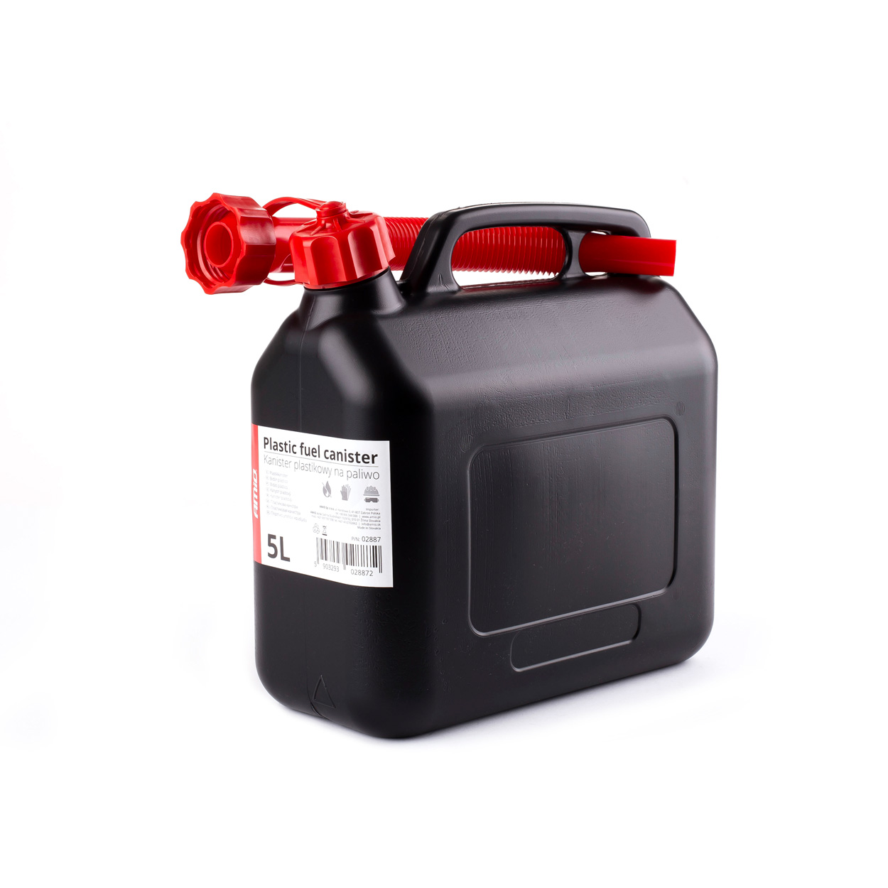 AMI-02887--Produkt wykonany z najwyższej jakości materiałów z atestem. Produkt przeznaczony do przechowywania benzyny, ropy, olejów. Dodatkowo posiada lejek ułatwiający tankowanie. CERTYFIKAT UN: 3H1/Y/150/17/PL COBRO 1177/FGB Kanister przeznaczony specjalnie d