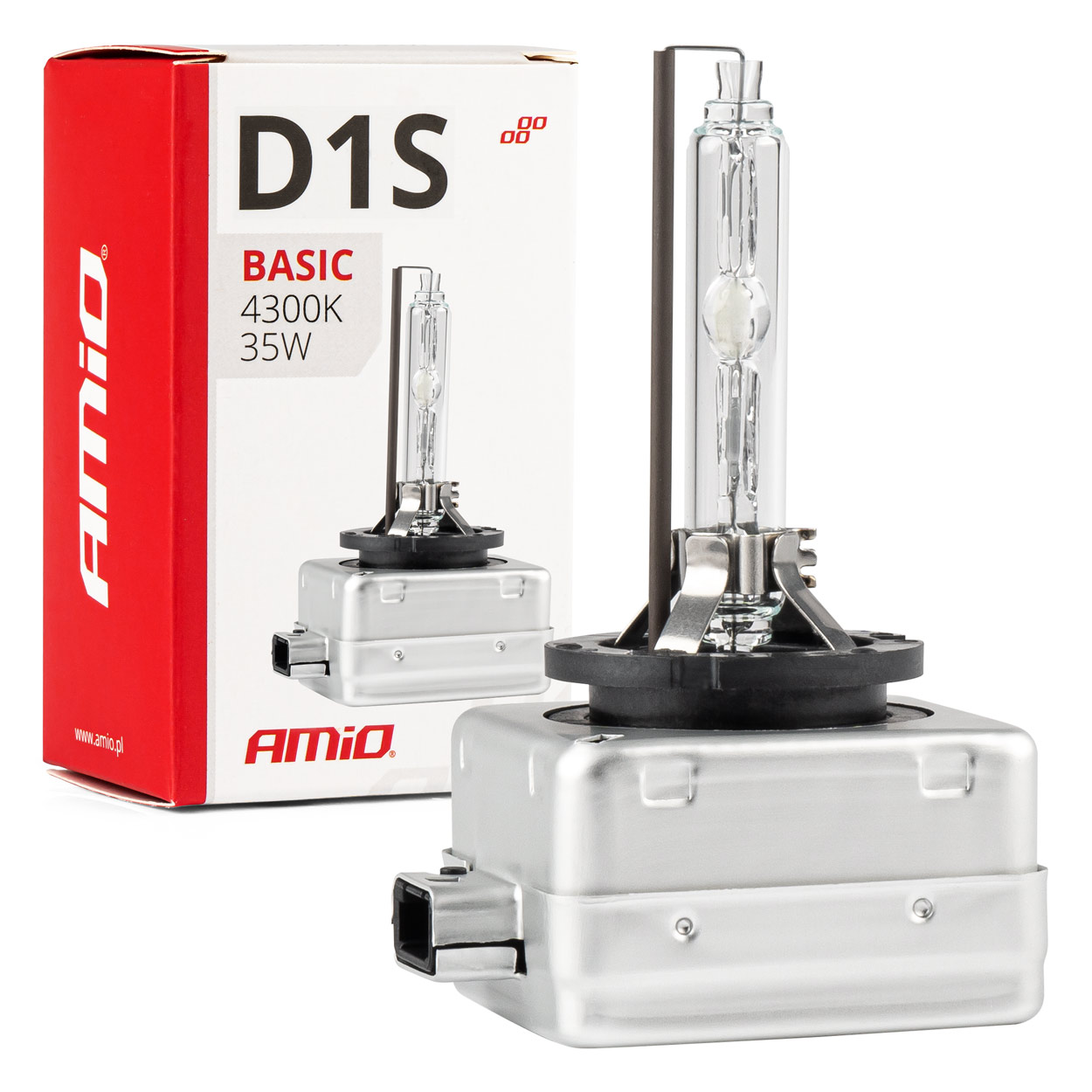 AMI-02942--Żarówka ksenonowa, żarnik xenon d1s 35w 4300k amio basic