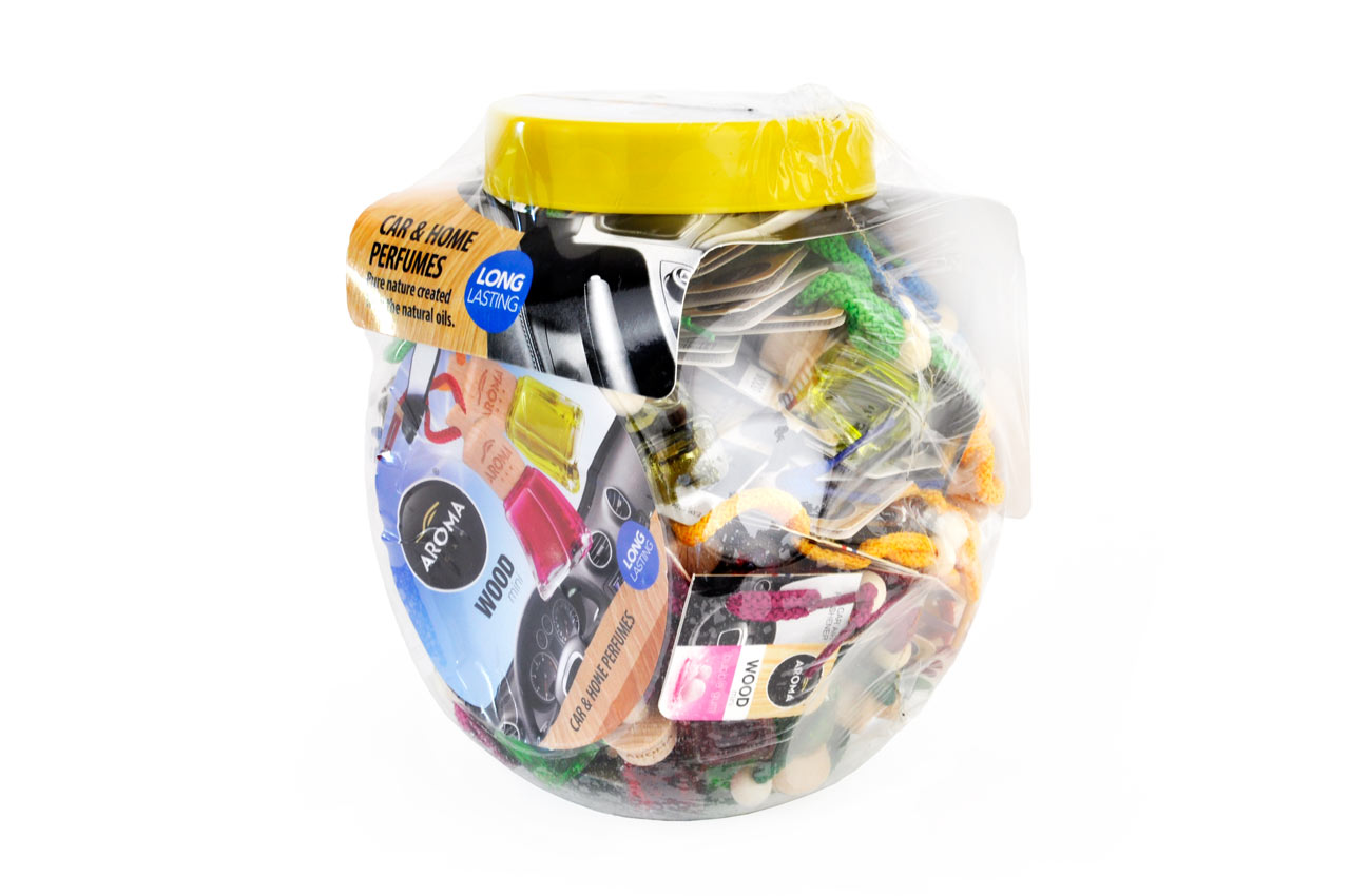 AMI-A92216--Odświeżacze powietrza aroma wood mini słój 60 szt