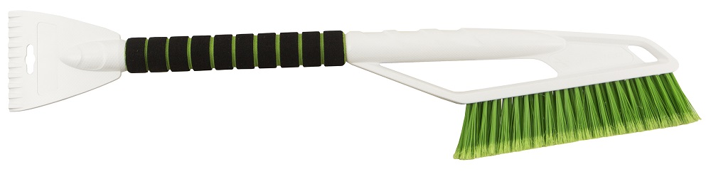 AMI-10762--Zmiotko-skrobak z uchwytem softgrip 65 cm długości Praktyczna szczotka + skrobak do usuwania śniegu, szronu i lodu z szyb samochodowych. Produkt wykonany z odpornego i trwałego tworzywa co zapewnia odpowiednią jego wytrzymałość oraz elastycznego włos