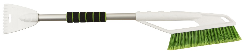 AMI-10763--Zmiotko-skrobak z uchwytem softgrip 75 cm długości Praktyczna szczotka + skrobak do usuwania śniegu, szronu i lodu z szyb samochodowych. Produkt wykonany z odpornego i trwałego tworzywa co zapewnia odpowiednią jego wytrzymałość oraz elastycznego włos