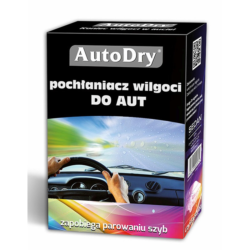 AMI-CC00057--Samochodowy pochłaniacz wilgoci AUTO DRY Czasami nawet nie zdajemy sobie sprawy, ile wilgoci osadza się we wnętrzu naszego samochodu. Wysokie zawilgocenie wychodzi na jaw najczęściej w okresie jesienno-zimowym, czyli podczas spadku temperatur. Objawi