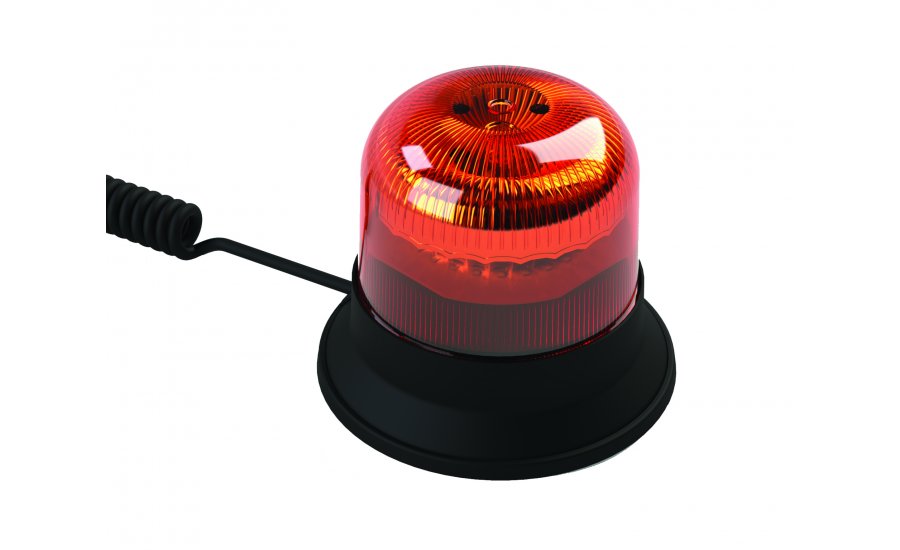 AMI-LDO 2667--Lampa ostrzegawcza HOR 110A, diodowa 12/24 V (wersja z magnesem i przewodem spiralnym 2x0,75 mm2, długość 4 m, tryb błyskowy)