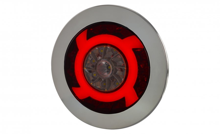 AMI-LZD 2425--Lampa zespolona tylna HOR 75 - LUCY, diodowa 12/24V (z pierścieniem, światło cofania, światło przeciwmgielne, światło pozycyjne, przewód 4x0,5 mm2, długość 1,5 m)