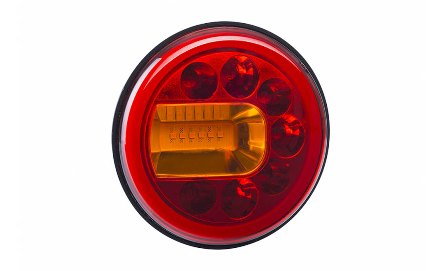 AMI-LZD 2446--Lampa zespolona tylna HOR 96A - LUNA, diodowa 12/24V, lewa (wersja naścienna, światło pozycyjne, hamowania i kierunkowskaz, przewód okrągły 4x0,5 mm2, długość 1,5 m)