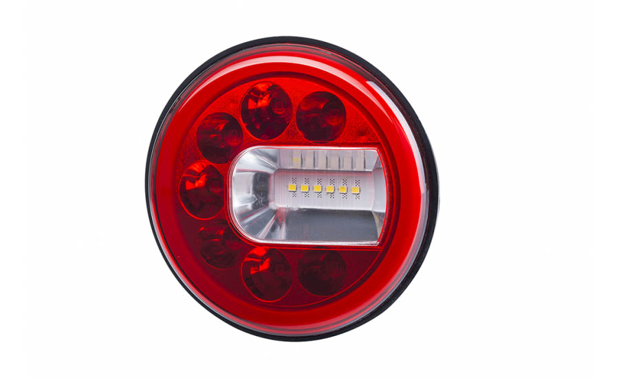 AMI-LZD 2451--Lampa zespolona tylna HOR 96B - LUNA, diodowa 12/24V, prawa (wersja naścienna, światło pozycyjne, przeciwmgielne i cofania, przewód okrągły 4x0,5 mm2, długość 1,5 m)