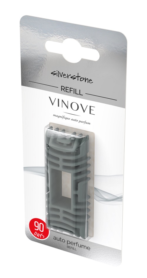 AMI-V11044/V07-01--VINOVE zapach SILVERSTONE refill wkład na kratkę Silverstone to kwintesencja męskiej rywalizacji. Zapach liderów i pretendentów do podium. Działa elektryzująco. Na starcie zaskakuje świeżością cytryny i ziół z lawendą. Rozpędza się nutami drzewnymi z
