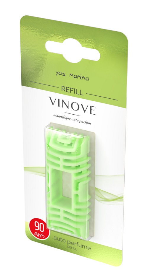 AMI-V11043/V07-09--Wymienny wkład zapachowy Trwałość - 90 dni Vinove Refill Yas Marina Unikalny jak naręcza świeżych kwiatów w sercu pustyni. Ekskluzywny i kobiecy. Uwielbiany przez ludzi kochających kontrasty. YAS MARINA to esencja luksusu. Czarujący zapach białych ró