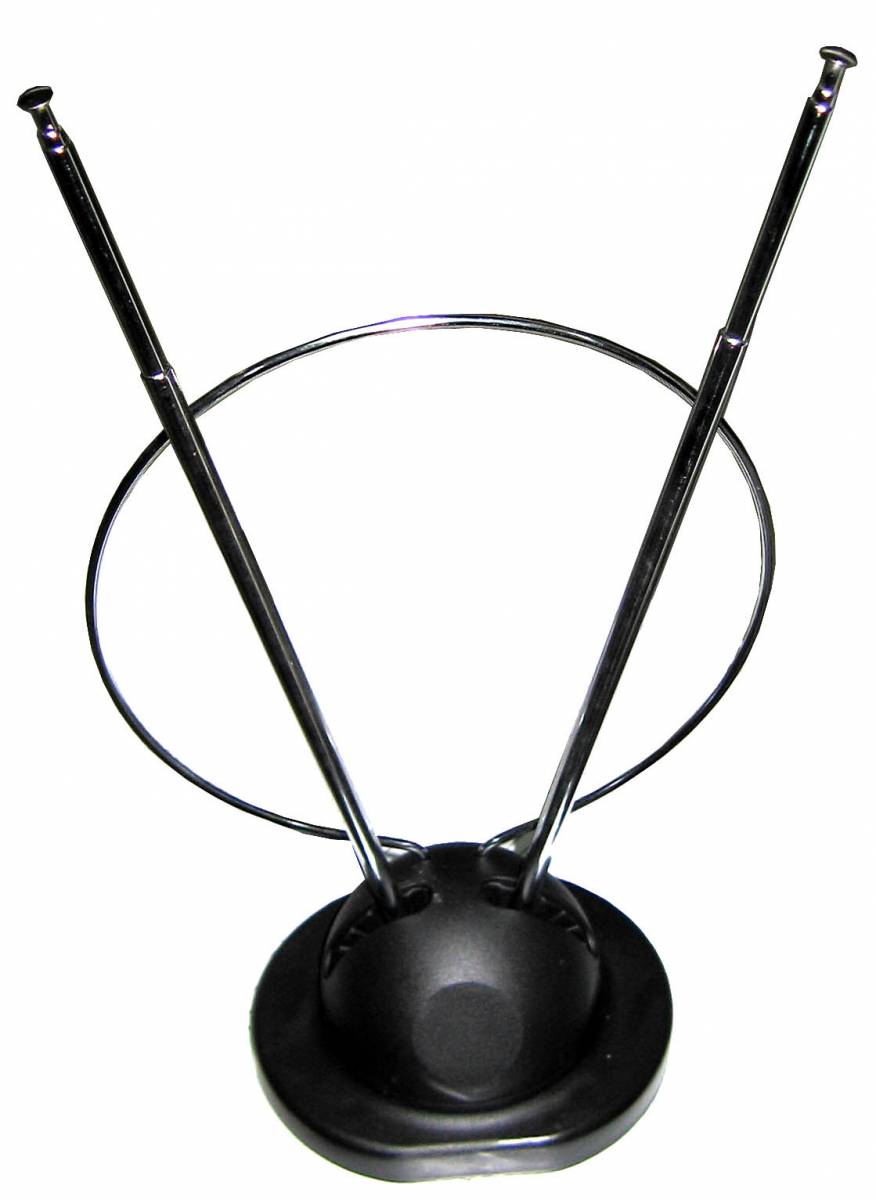 LEC-ANT0016-3--Antena pokojowa TV z podstawką i kablem koncentrycznym 80 cm, z wtykiem TV 9,5