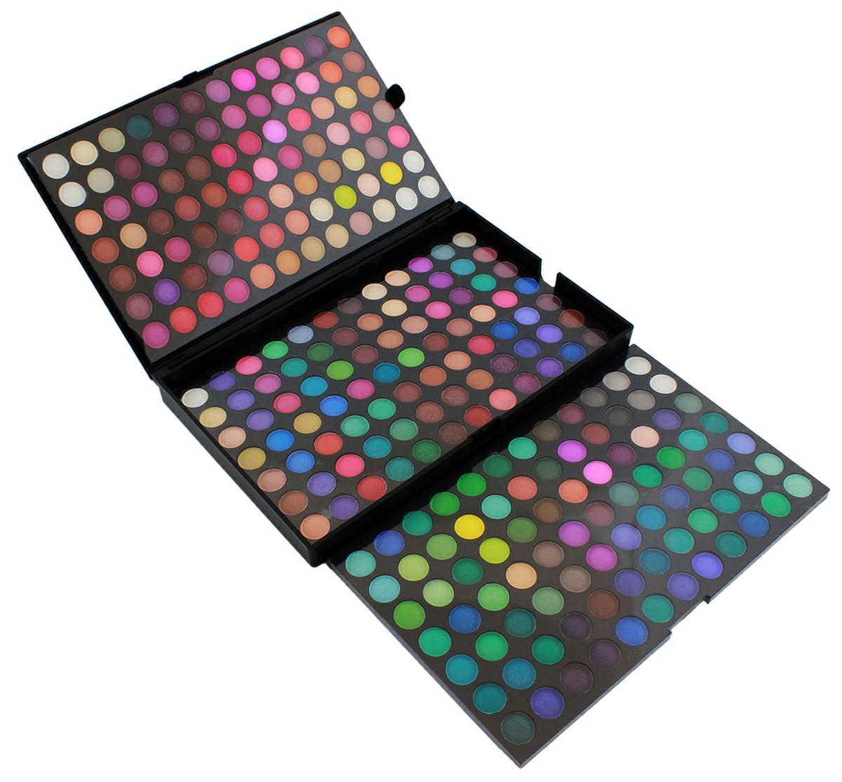 AG167A--Fabrycznie nowy, wysokiej jakości zestaw 252 cieni do powiek (matowych i błyszczących) w eleganckim, czarnym pudełku umożliwia stworzenie perfekcyjnego makijażu powiek. Ogromny wyb&amp;oacute;r barw od bardzo stonowanych aż do jaskrawych i błyszc