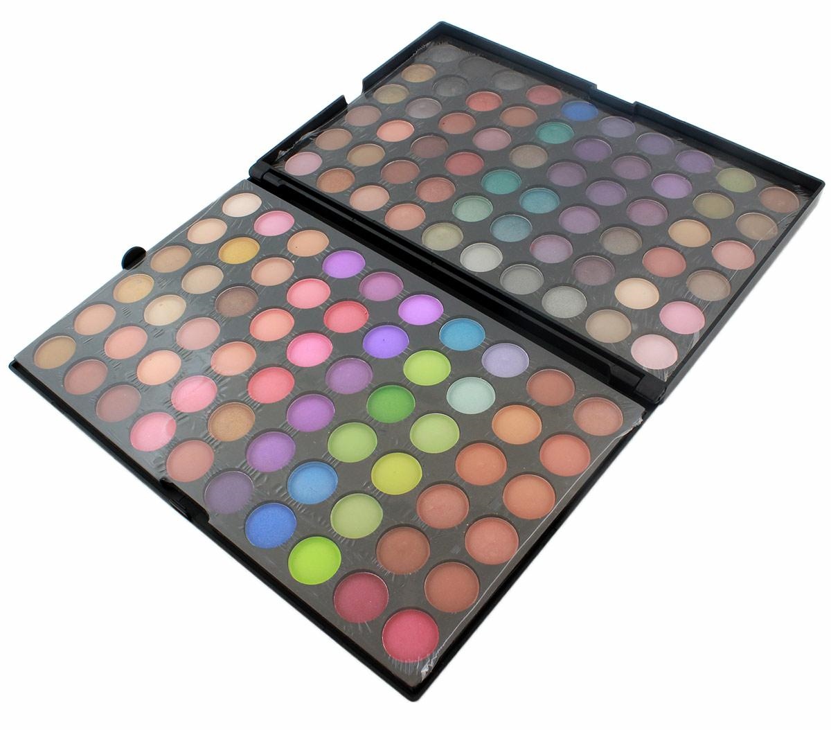 AG167D--Fabrycznie nowy, wysokiej jakości zestaw 120 cieni do powiek (matowych i błyszczących) w eleganckim, czarnym pudełku umożliwia stworzenie perfekcyjnego makijażu powiek. Ogromny wyb&amp;oacute;r barw od bardzo stonowanych aż do jaskrawych i błyszc