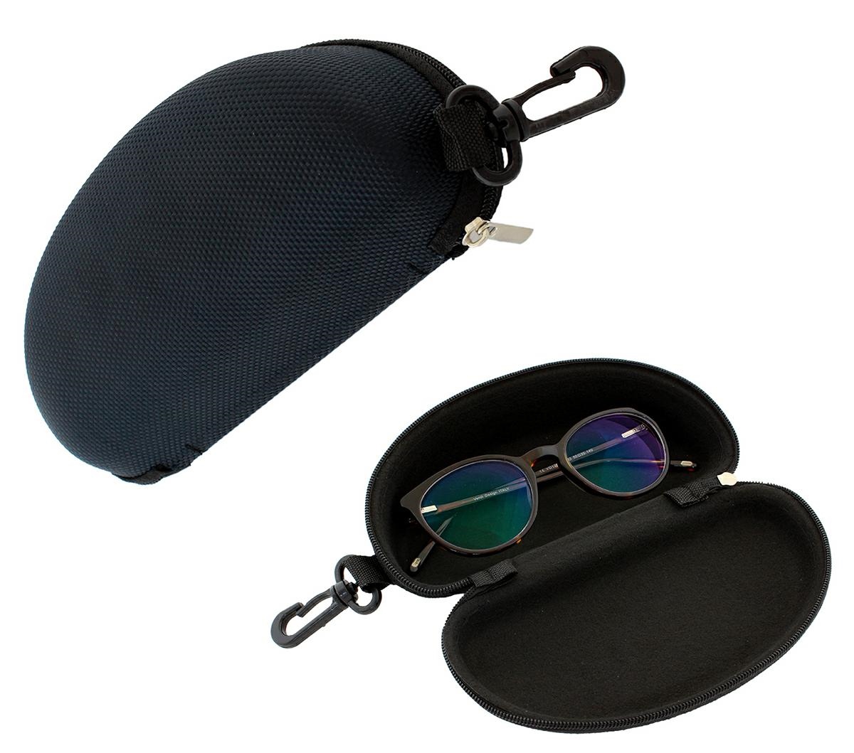 AG177C--Wysokiej jakości etui na okulary. Posiada praktyczne zamknięcie na zamek błyskawiczny oraz dodatkowy uchwyt ułatwiający zaczepienie pokrowca. Miękka wyści&amp;oacute;łka wnętrza chroni okulary przed zarysowaniem. Mocna konstrukcja etui uniemożliw