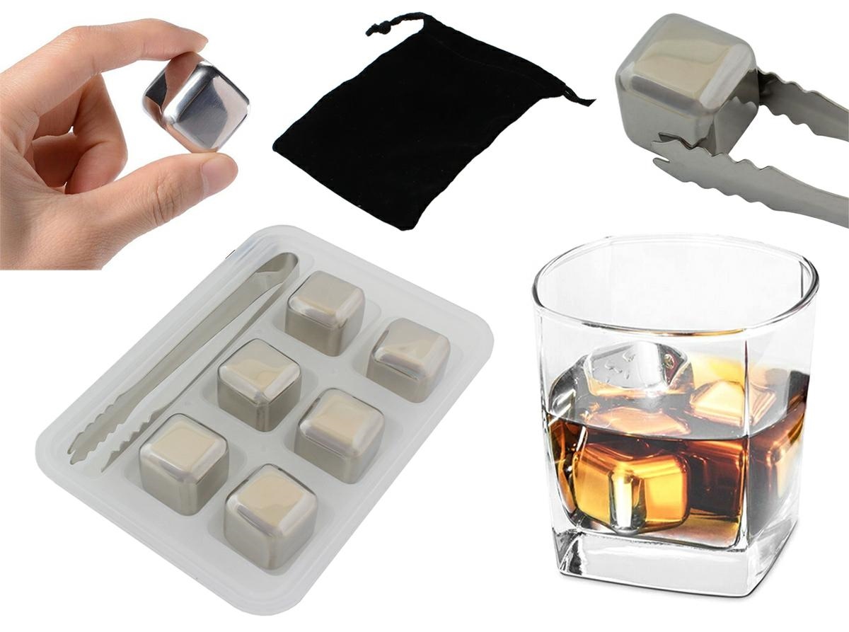 AG548D--Metalowe kostki chłodzące do drink&amp;oacute;w i whisky. To doskonała alternatywa dla tradycyjnych kostek lodu. Odpowiednio schłodzone przez długo obniżają temperaturę naszego ulubionego drinka, nie powodując przy tym jego rozcieńczenia jak klas