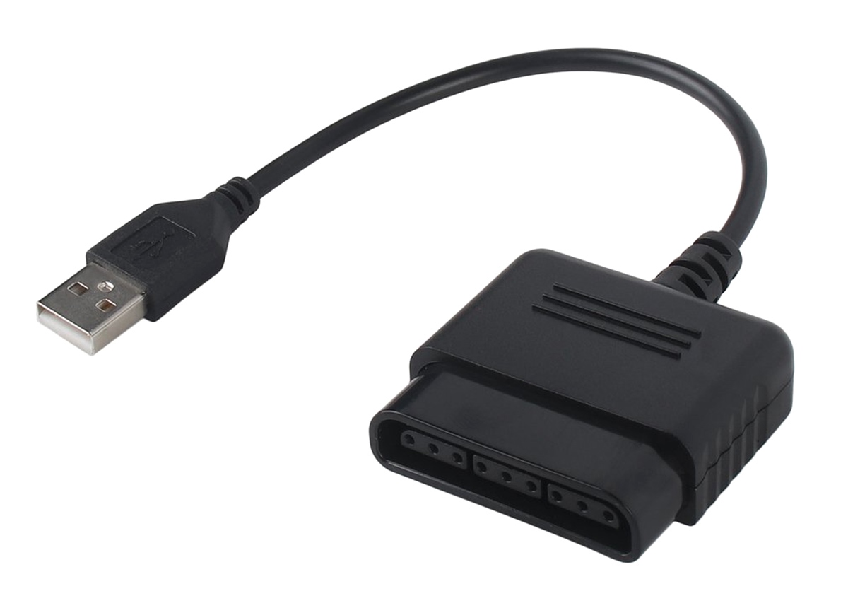 AK117B--Adapter umożliwiający podłączenie pada od PlayStation 2 (popularny DualShock 2) oraz innych akcesori&amp;oacute;w wykorzystujących port kontrolera w konsoli PS2 do komputer&amp;oacute;w PC bądź PlayStation 3. Do wtyczki konwertera podłączamy 