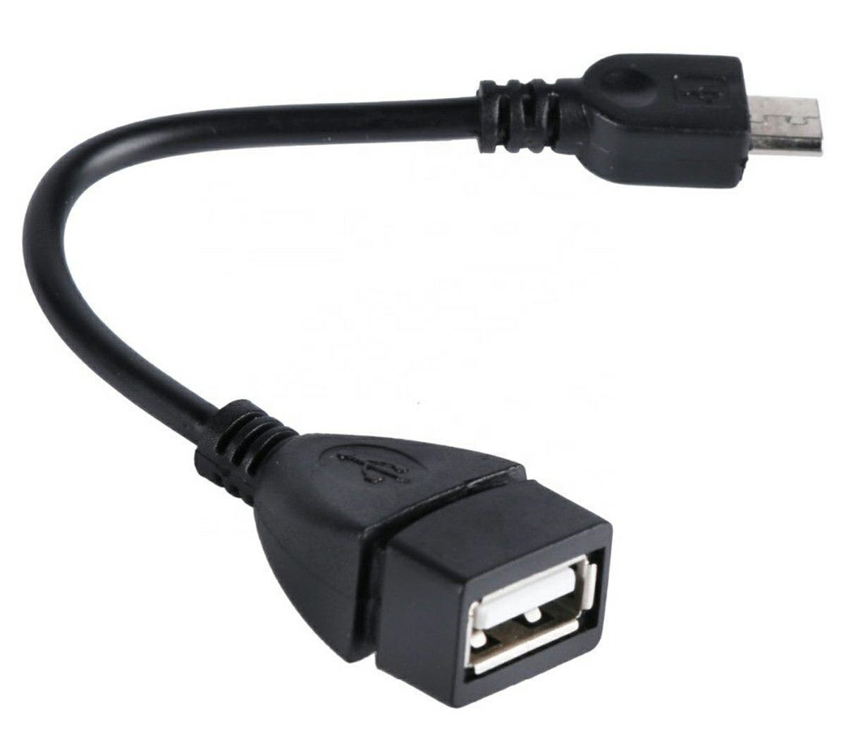 AK220--Adapter/przejści&amp;oacute;wka na kablu OTG HOST USB FEMALE - microUSB MALE ( gniazdo USB typ-A - wtyk microUSB typ-B)Produkt fabrycznie nowy, wysokiej jakości.Kabel może służyć do podłączenia tablet&amp;oacute;w i telefon&amp;oacute;w (